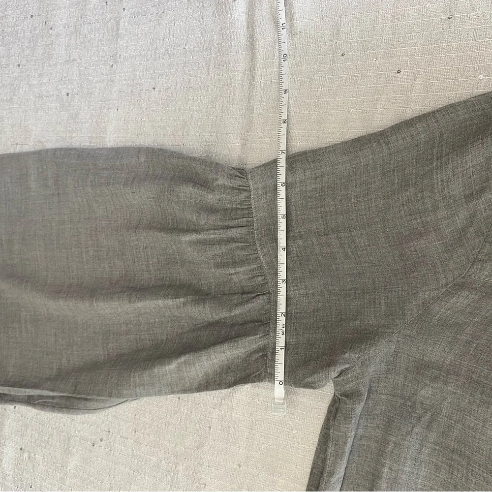 Side Stitch Gray Boho Sleeve Blouse Size M - Picture 10 of 14